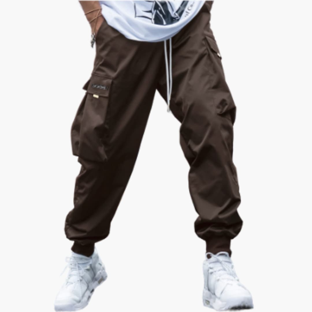 Herren-Cargo-Joggerhose mit Kordelzug und elastischen Bündchen