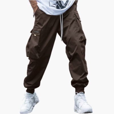 Herren-Cargo-Joggerhose mit Kordelzug und elastischen Bündchen