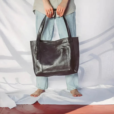 Luxuriöse vegane Lederhandtasche – Geräumige & stilvolle Tasche