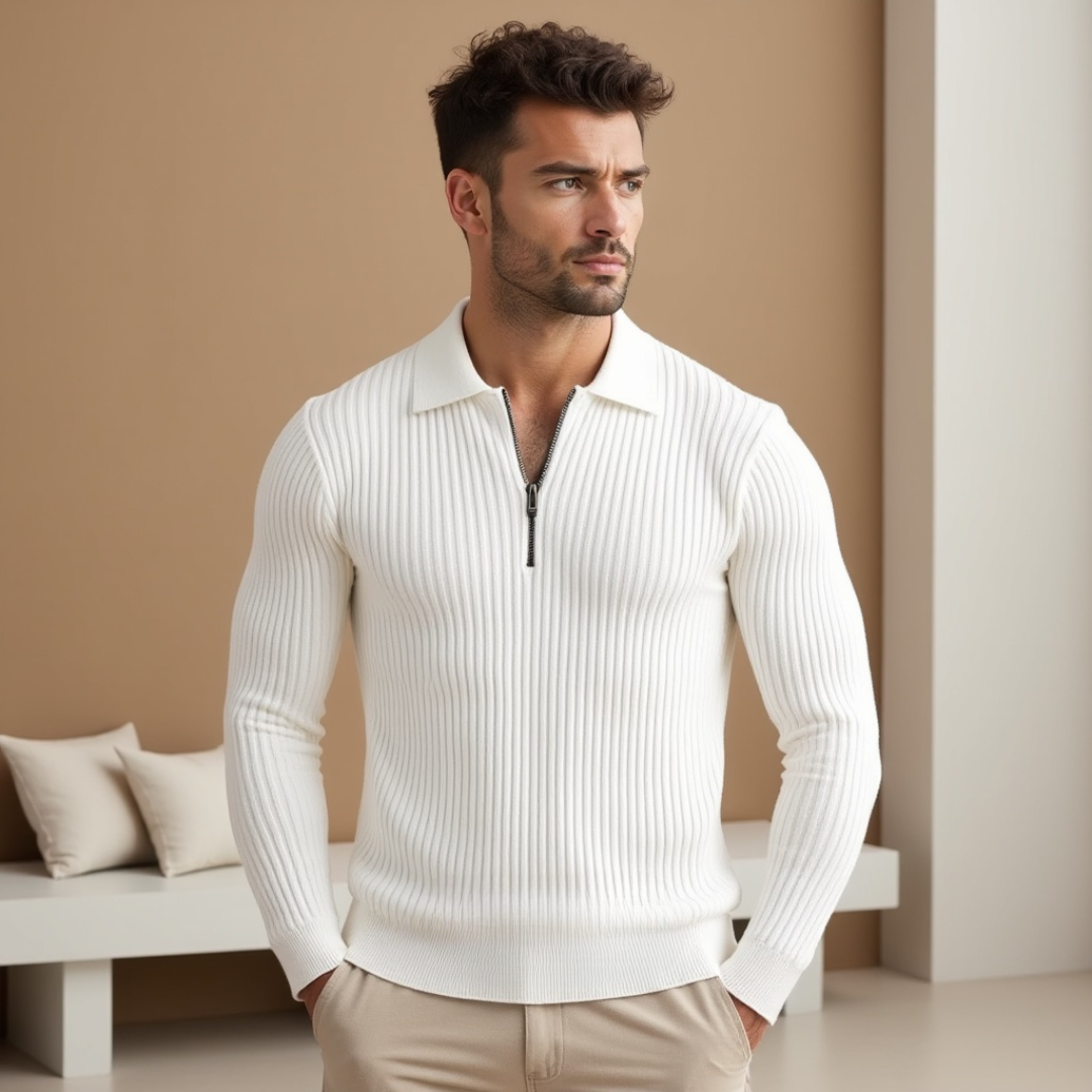 ARMIN - STRICKPULLOVER MIT REISSVERSCHLUSS