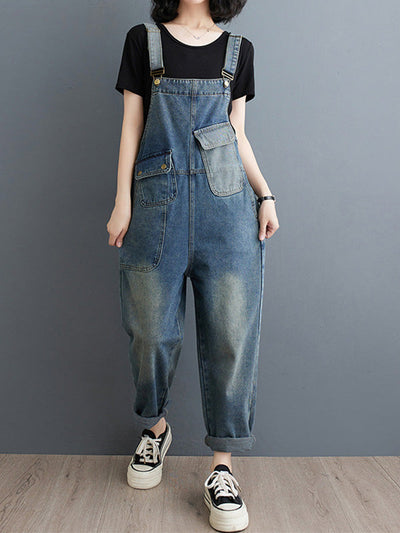 BERNADETTE - SCHLABBER-JUMPSUIT AUS DENIM