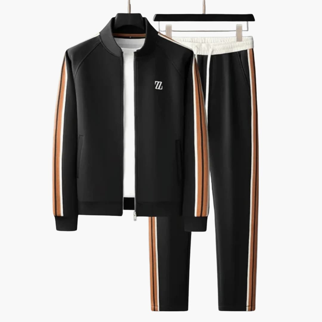 Herren Slim-Fit Trainingsanzug mit Reißverschluss und Taschen