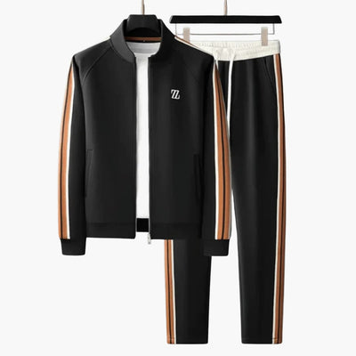 Herren Slim-Fit Trainingsanzug mit Reißverschluss und Taschen