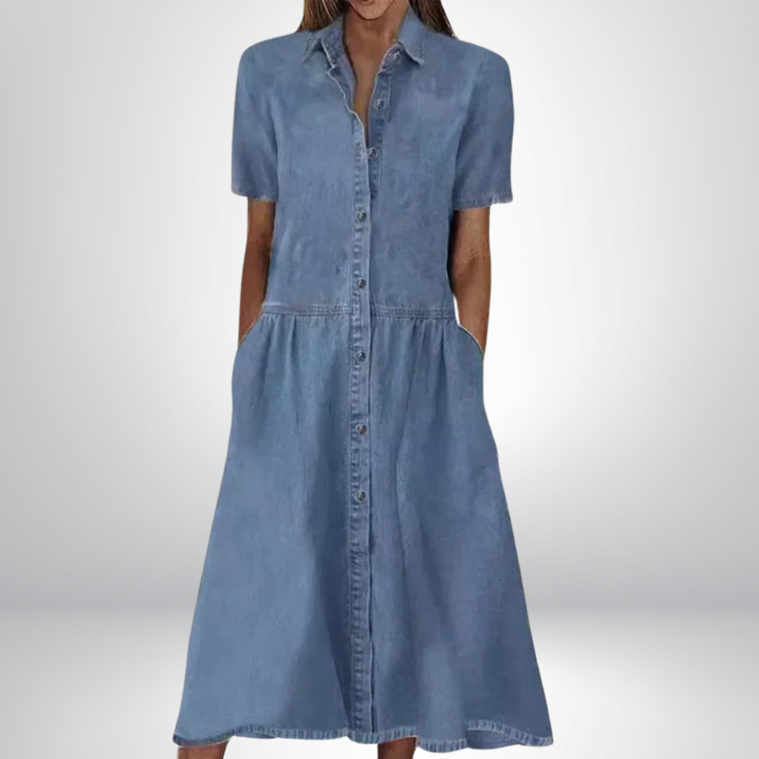 Birgit - Trendiges Denim-Kleid