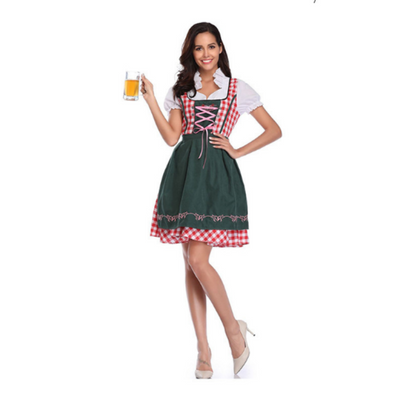 Damen Große Größen Oktoberfest Dirndl Kleid