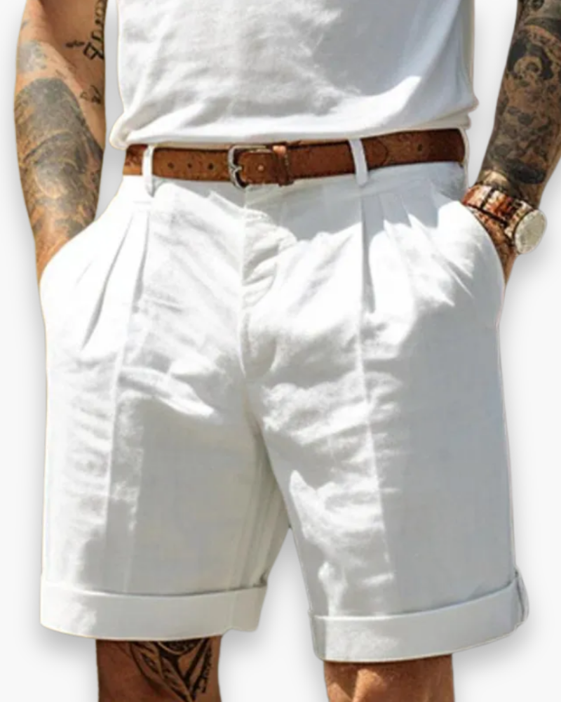 Herren Klassisch Gefaltete Shorts | Komfortabel