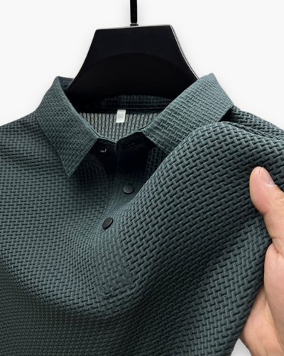Herren Modernes Strukturiertes Polohemd | Atmungsaktiv