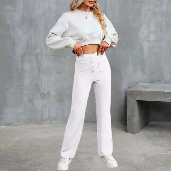 UNNA - ELASTISCHE FREIZEITHOSE MIT HOHEM BUND