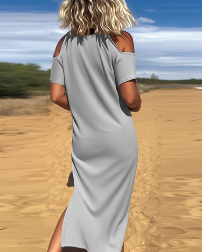 Kleid Mode Casual Trägerlos Schlank