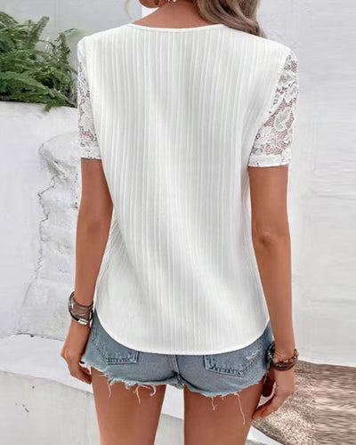 Heidi-Mode | Bluse Einfarbig Kurzarm