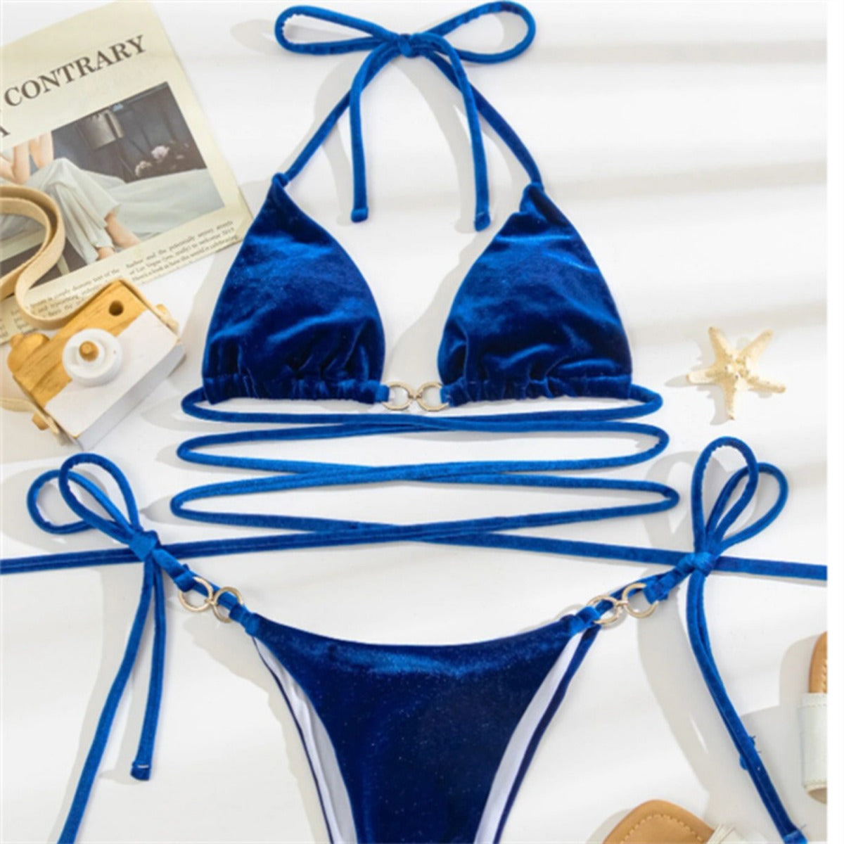 Heidi Mode | Bikini mit Samtträgern