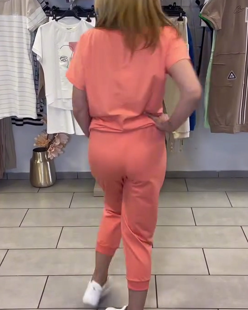 Set Lässige Bedruckte Kurze Hosen