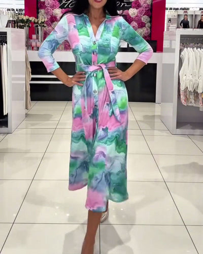 Kleid Modisch Pendler Druck