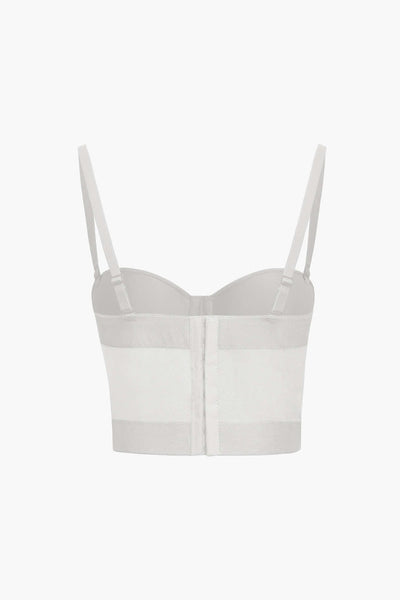 Ida | Figurbetontes Bustier-Top mit Bügel-Cups und transparenter Mesh-Struktur