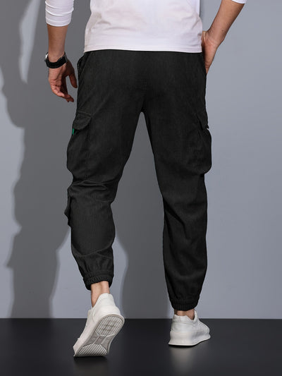 Heidi-Mode Schwarze Cargo-Hose für Herren