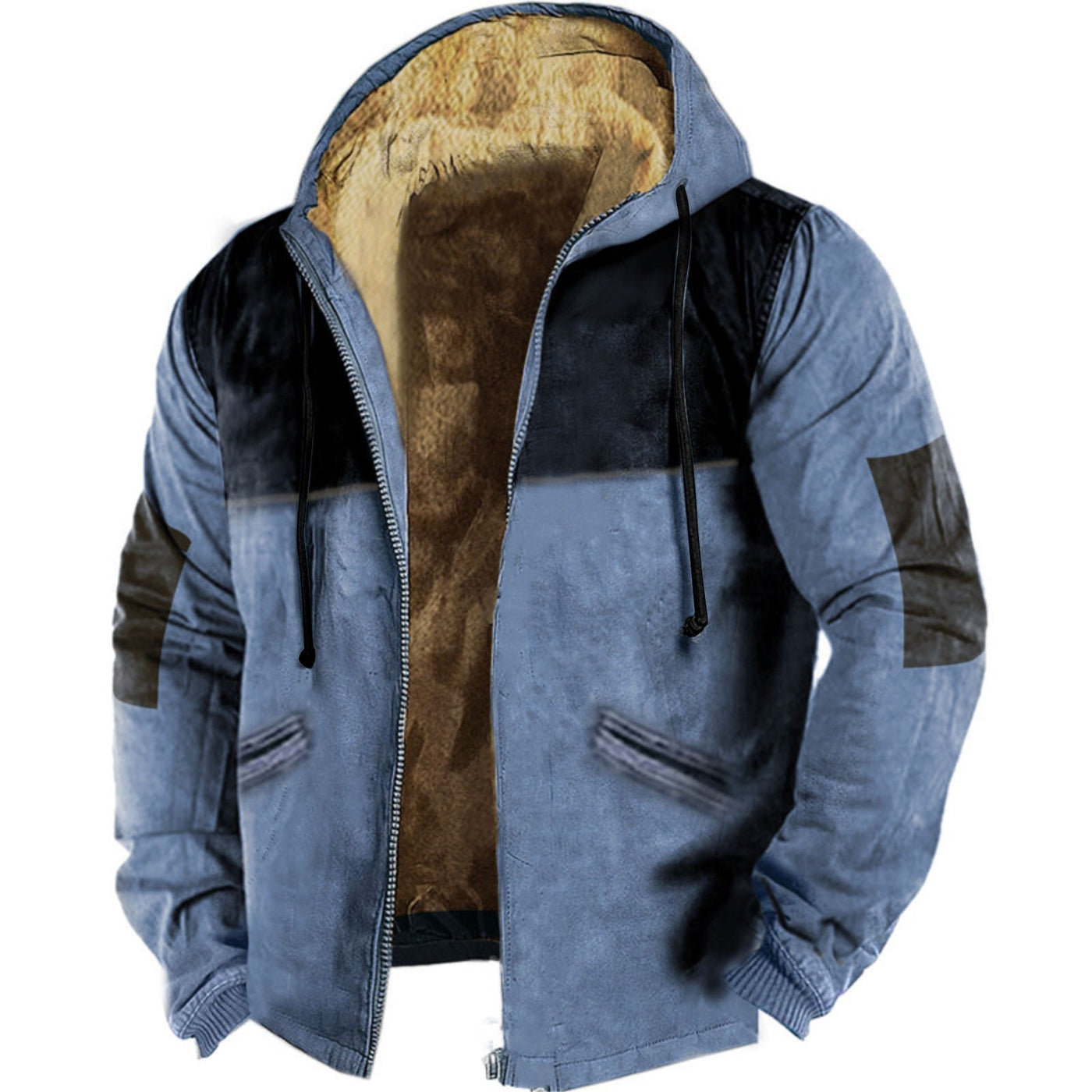 Warme Winterjacke mit Kapuze für Männer