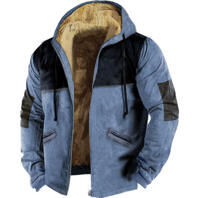 Warme Winterjacke mit Kapuze für Männer