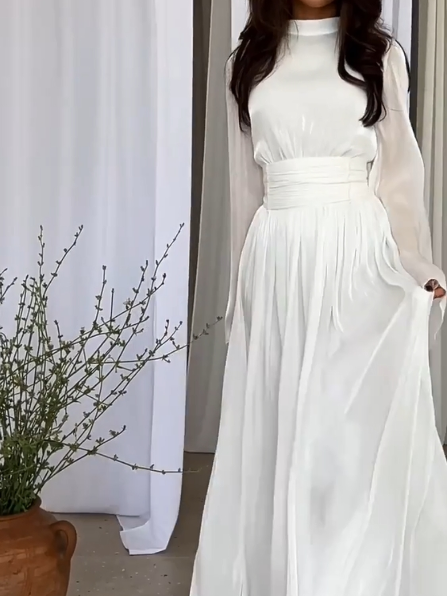 Heidi-Mode | Stylisches Maxikleid mit Bindegürtel