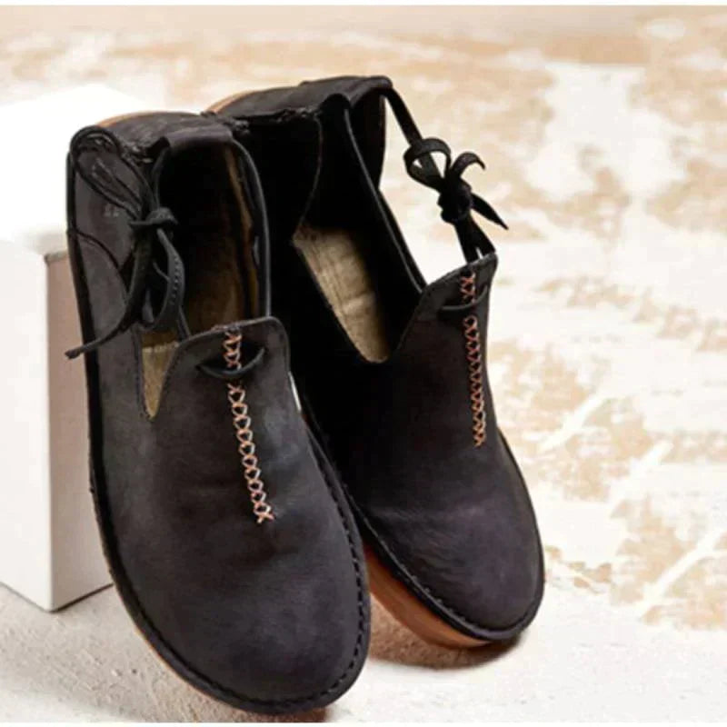 Heidi-Mode | Modische Wildlederschuhe mit Rutschfester Sohle für Komfort