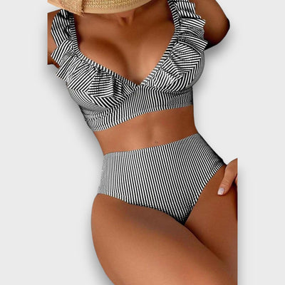 Sarena – Bikini mit Volant und High-Waist-Schnitt