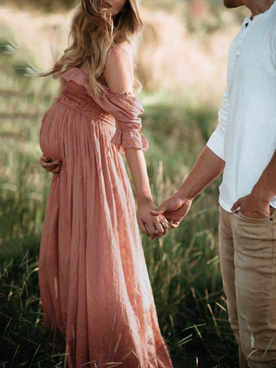 Heidi-Mode | Boho Chic: Umstandsmode Boot Hals Ranken Kleid