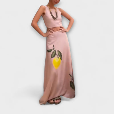 Cosima - Amalfi Pattern Midi Skirt