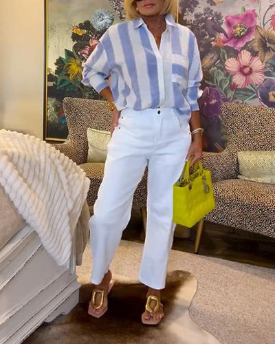 Shirt V-Ausschnitt Stilvoll Bedruckt