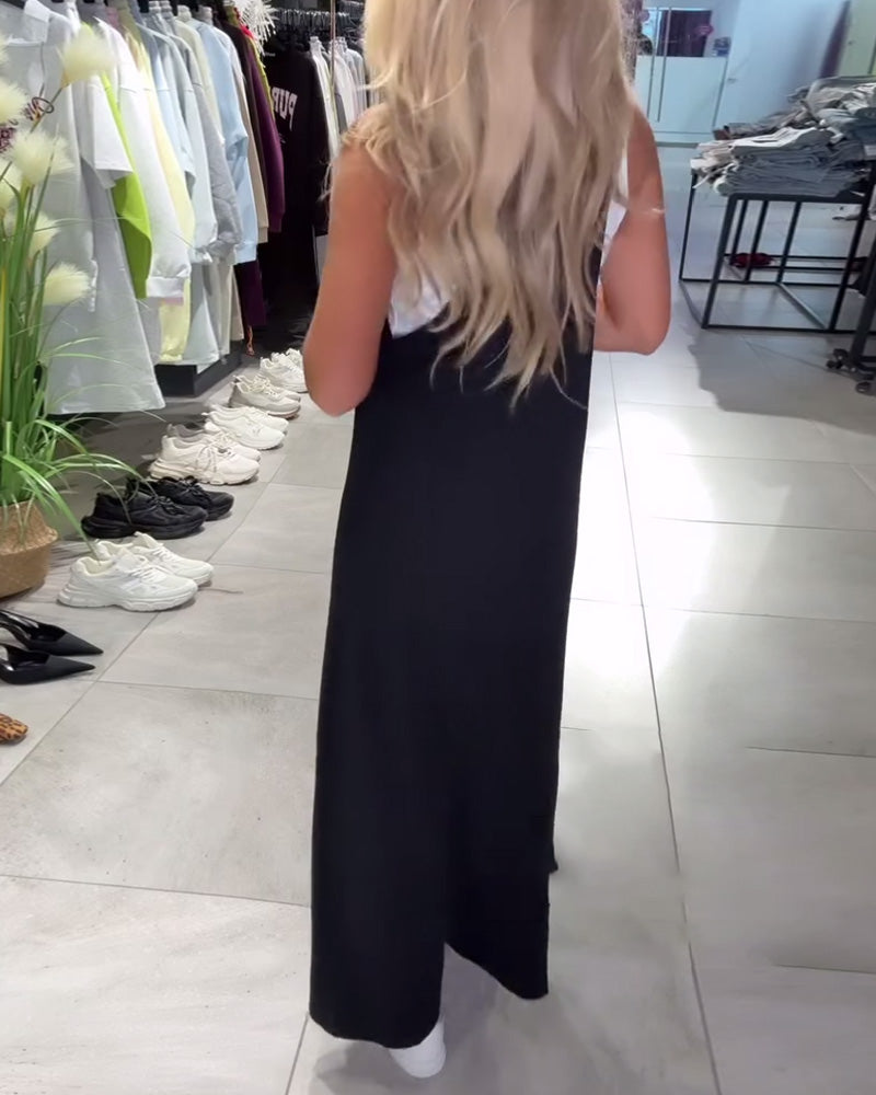 Kleid Schlankmachend Träger Casual