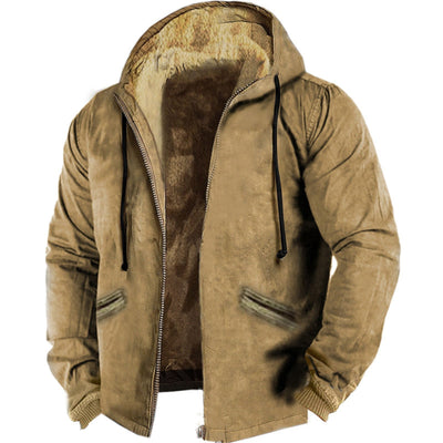 Warme Winterjacke mit Kapuze für Männer