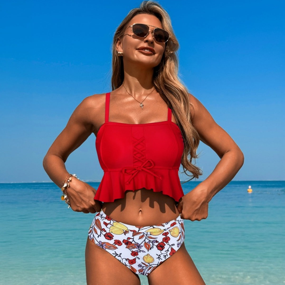 Heidi Mode | Enger konservativer Split-Badeanzug