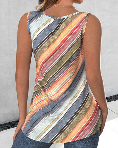 Tanktops lässig ärmellos bunt gestreift