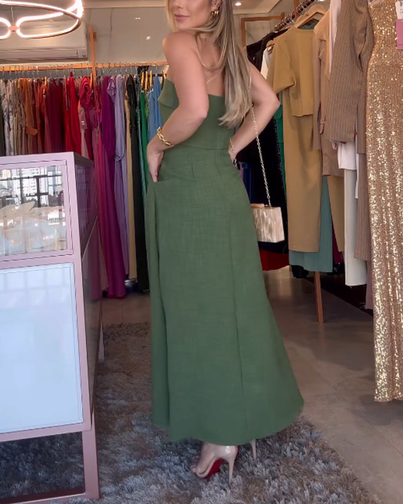 Jean – Elegantes Neckholder-Midikleid mit femininer Silhouette