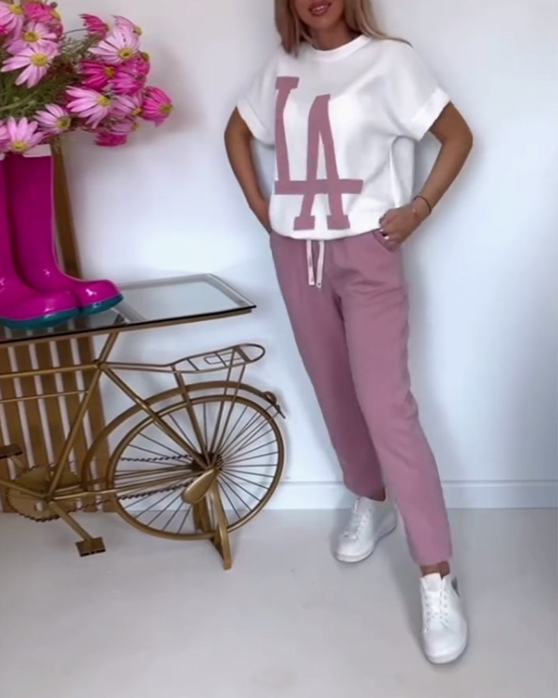 Setze Casual Letter Print Sports