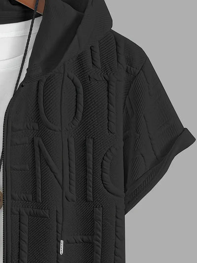 Henryk – Elegante Kurze Ärmel Kapuzen Mit Reißverschluss