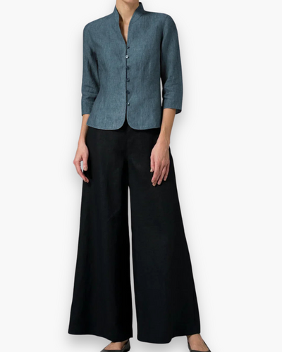 Damen Elegante Bluse mit Stehkragen | Festliche Anlässe