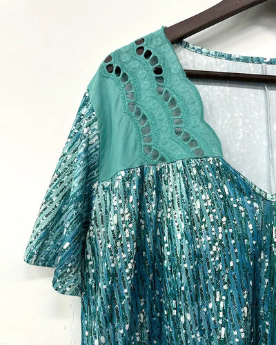 Bluse Kurzärmlig Schnürstich