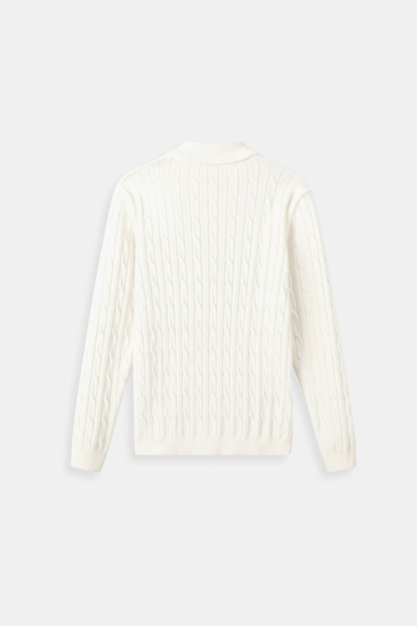 Eleganter Zopfstrickpullover mit Reißverschluss