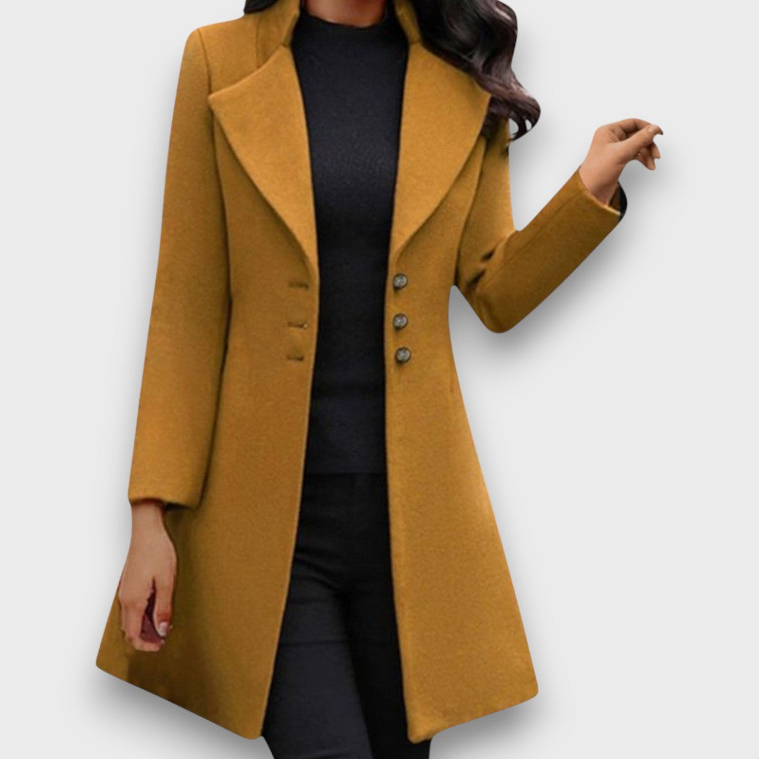 Venzi – Eleganter Mantel mit langen Ärmeln