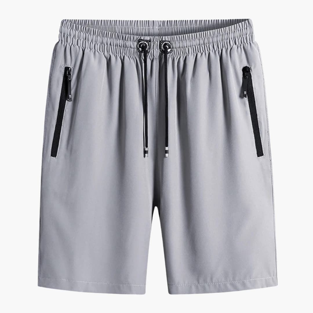 Herren Sommer Shorts mit Reißverschlusstaschen und Kordelzugbund