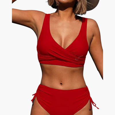 Bikini-Set Zweiteiler - Damen Bademode mit hohem Bund