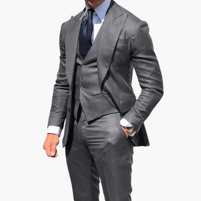 Herren Anzug dreiteilig mit Weste Jacke und Hose