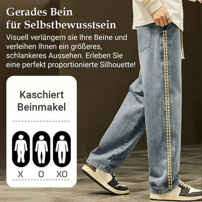 MIKE - GERADE JEANS IM JAPANISCHEN STIL
