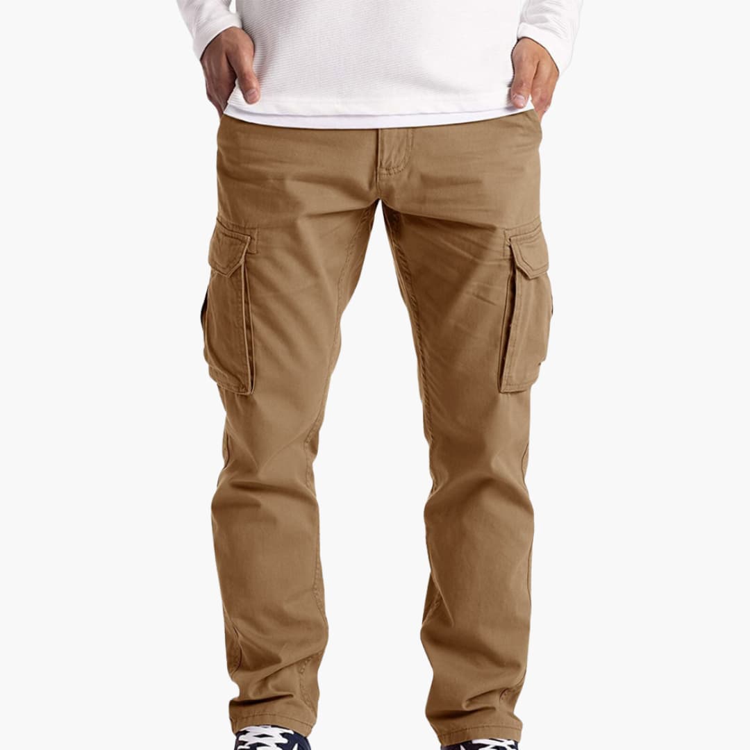 Herren Sommer Cargohose mit Taschen und verstellbarem Bund