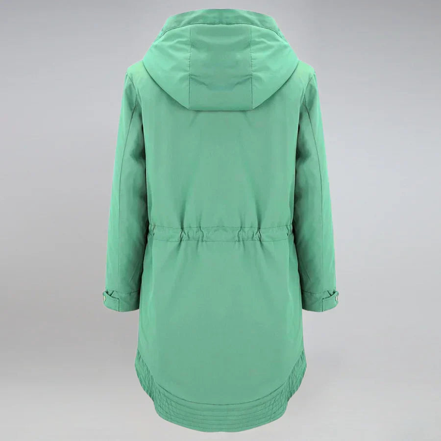 Lange Fluffige Parka-Winterjacke für Frauen