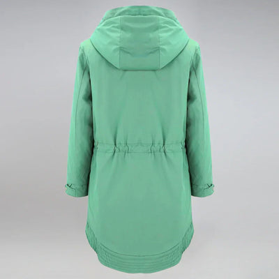 Lange Fluffige Parka-Winterjacke für Frauen