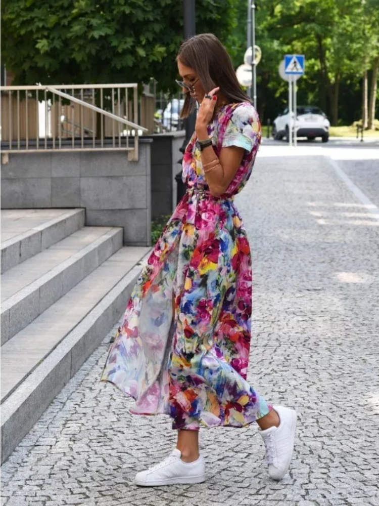 CAROLINA | ELEGANTES KLEID MIT DRUCK