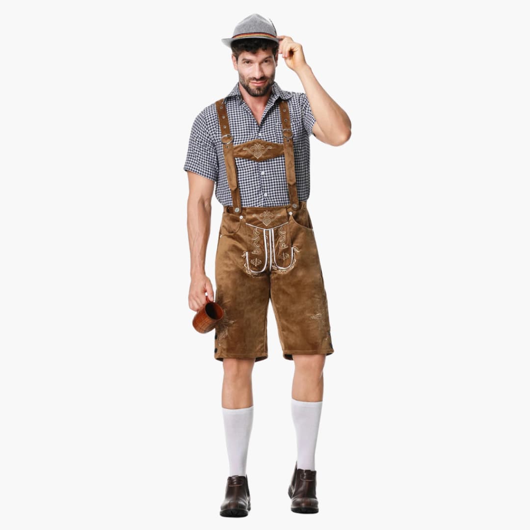 Besticktes Trachten Lederhosen Kostüm für Herren - Oktoberfest 2025
