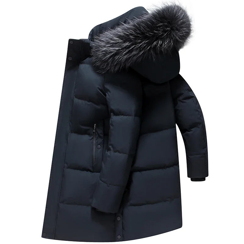 Winterjacke mit Fellimitat-Kapuze für Männer
