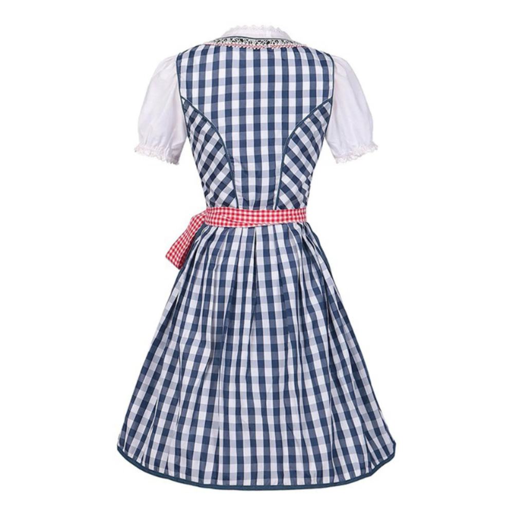 Damen Festliches Dirndl Kleid | Midilänge im klassischen Trachtenstil