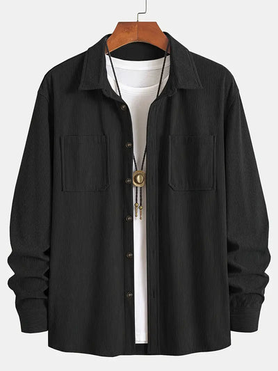 Rickey - Lässiges Cord-Hemd Mit Knopfleiste